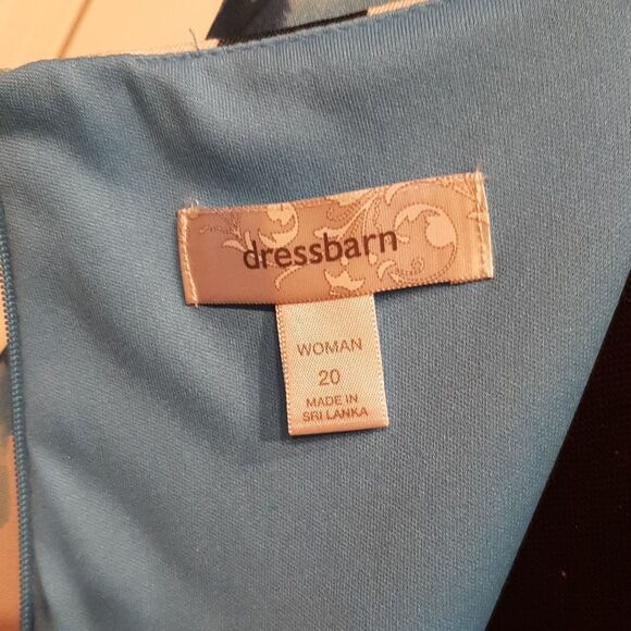 Dressbarn Sleeveless Floral Blue and White Dress - Picture 8 of 11